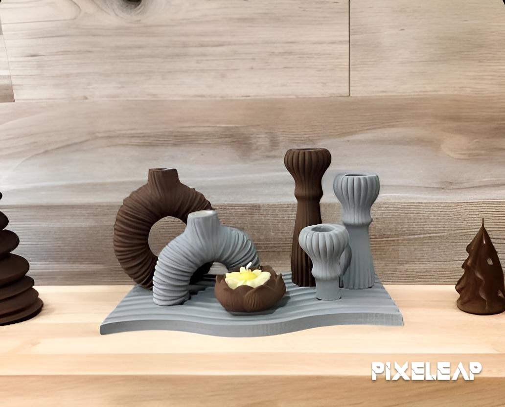 دونات‌چروک ‌استند شات‌شمع‌ جاشمعی (دکوری۷تیکه)