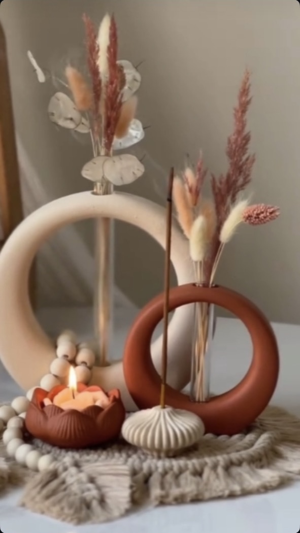 ست گلجا شات شمع جاعودی (دکوری۴تیکه)